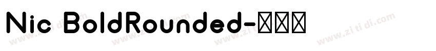 Nic BoldRounded字体转换